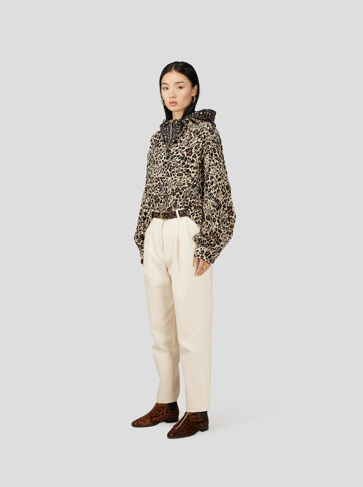 Chemise Tasman À Imprimé Léopard Soyeux