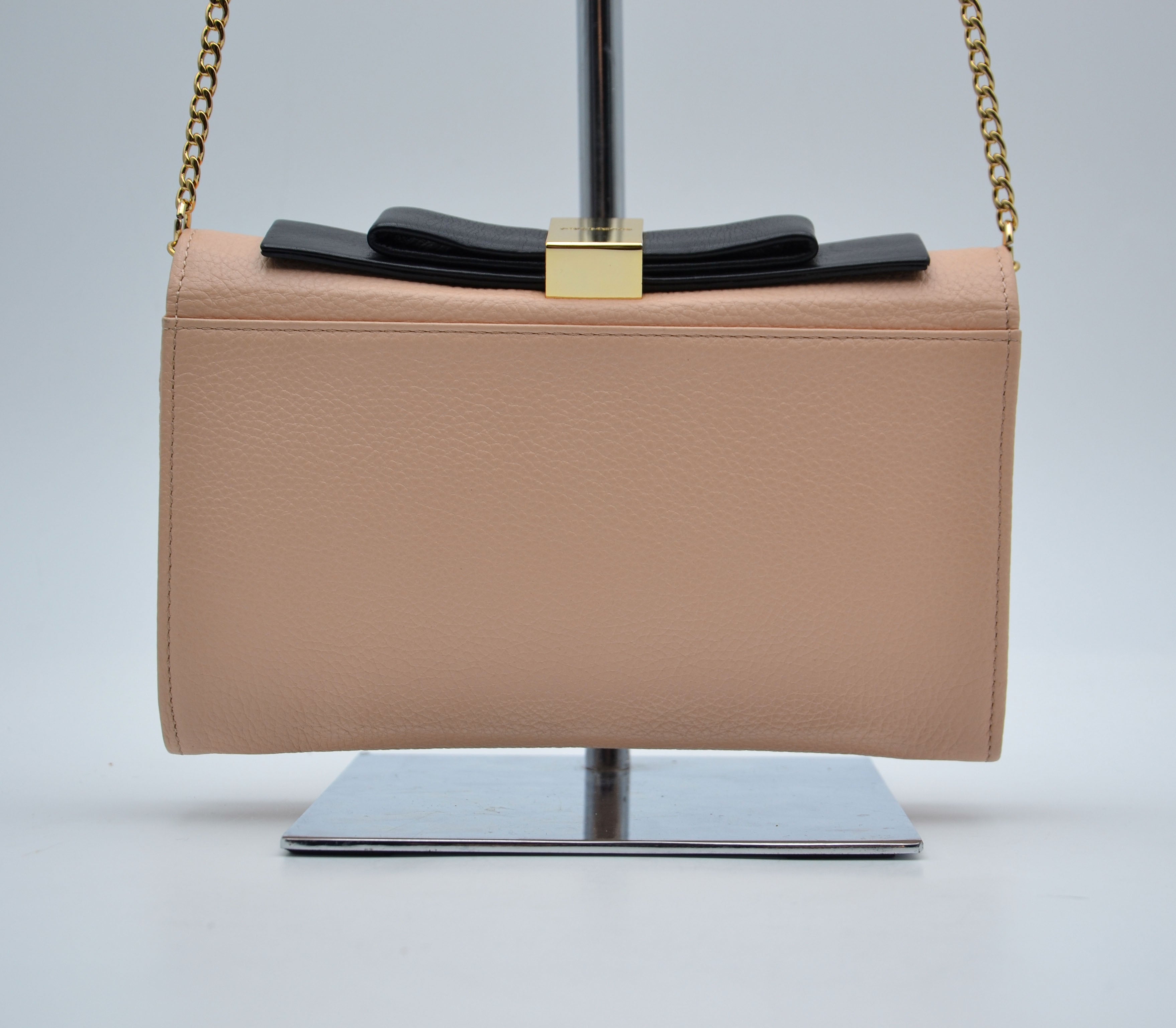 See by Chloé Pastel Pink Grained Leather Wallet on Chain Bag