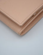 See by Chloé Pastel Pink Grained Leather Wallet on Chain Bag