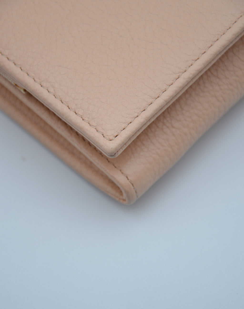 See by Chloé Pastel Pink Grained Leather Wallet on Chain Bag