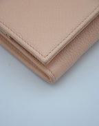 See by Chloé Pastel Pink Grained Leather Wallet on Chain Bag