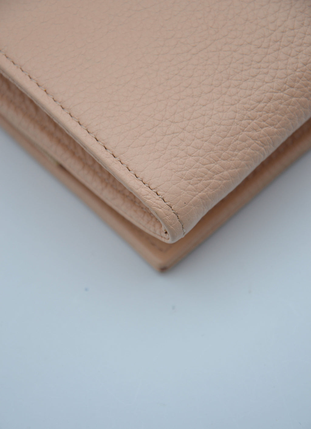 See by Chloé Pastel Pink Grained Leather Wallet on Chain Bag