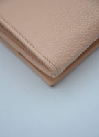 See by Chloé Pastel Pink Grained Leather Wallet on Chain Bag