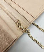 See by Chloé Pastel Pink Grained Leather Wallet on Chain Bag