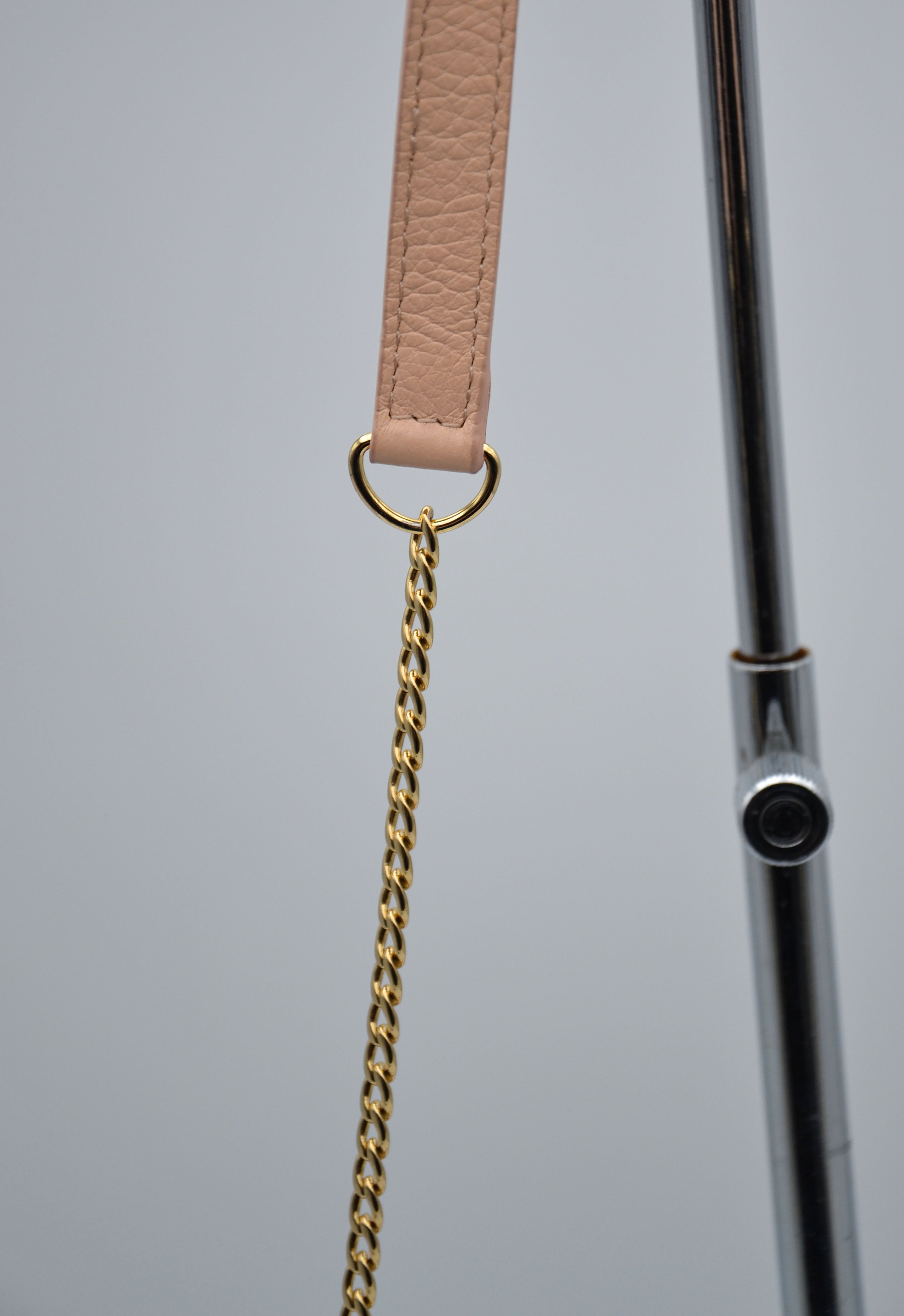 See by Chloé Pastel Pink Grained Leather Wallet on Chain Bag