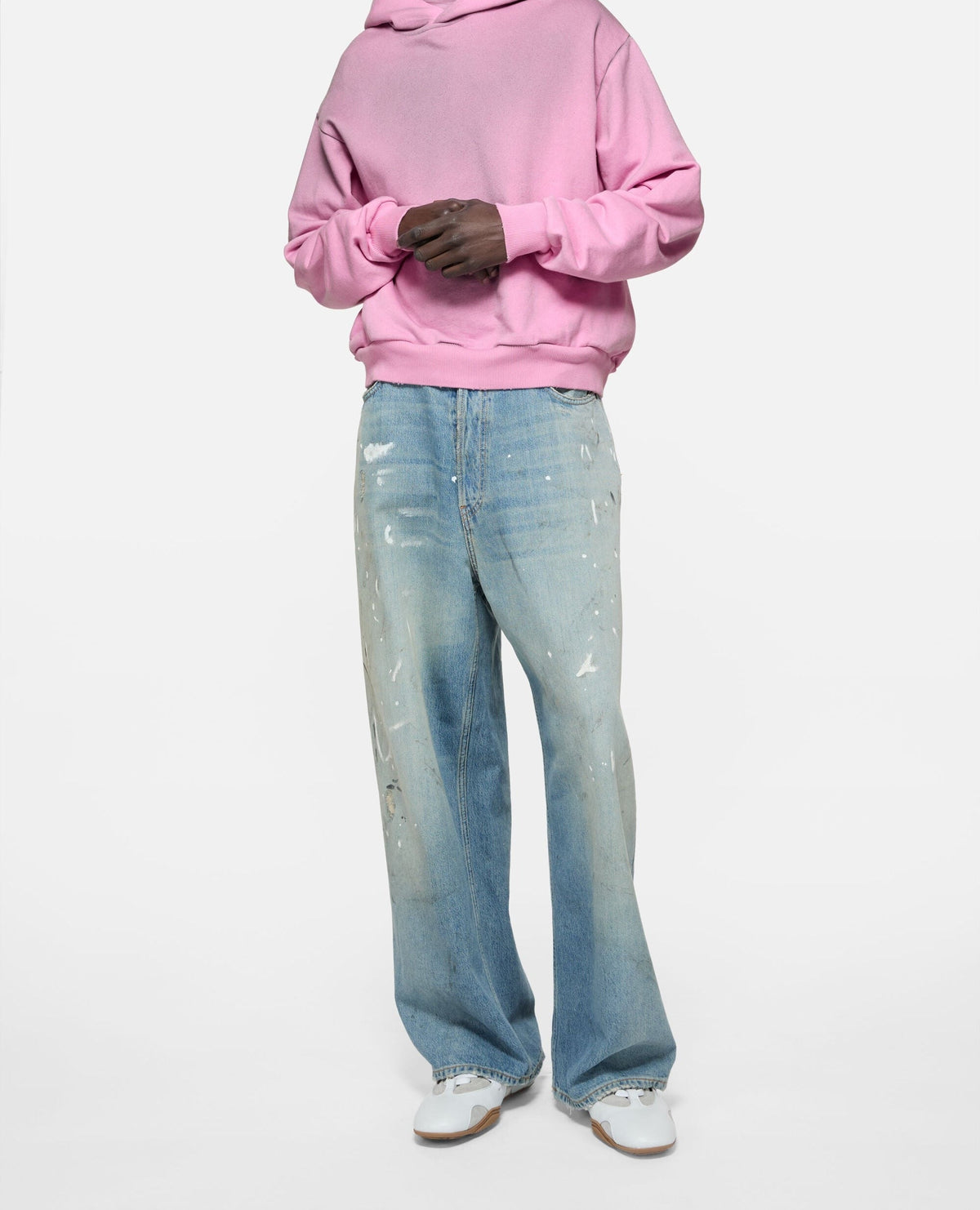 Felpa con Cappuccio Fleece Logo – Acne Studios – Rosa Caramella