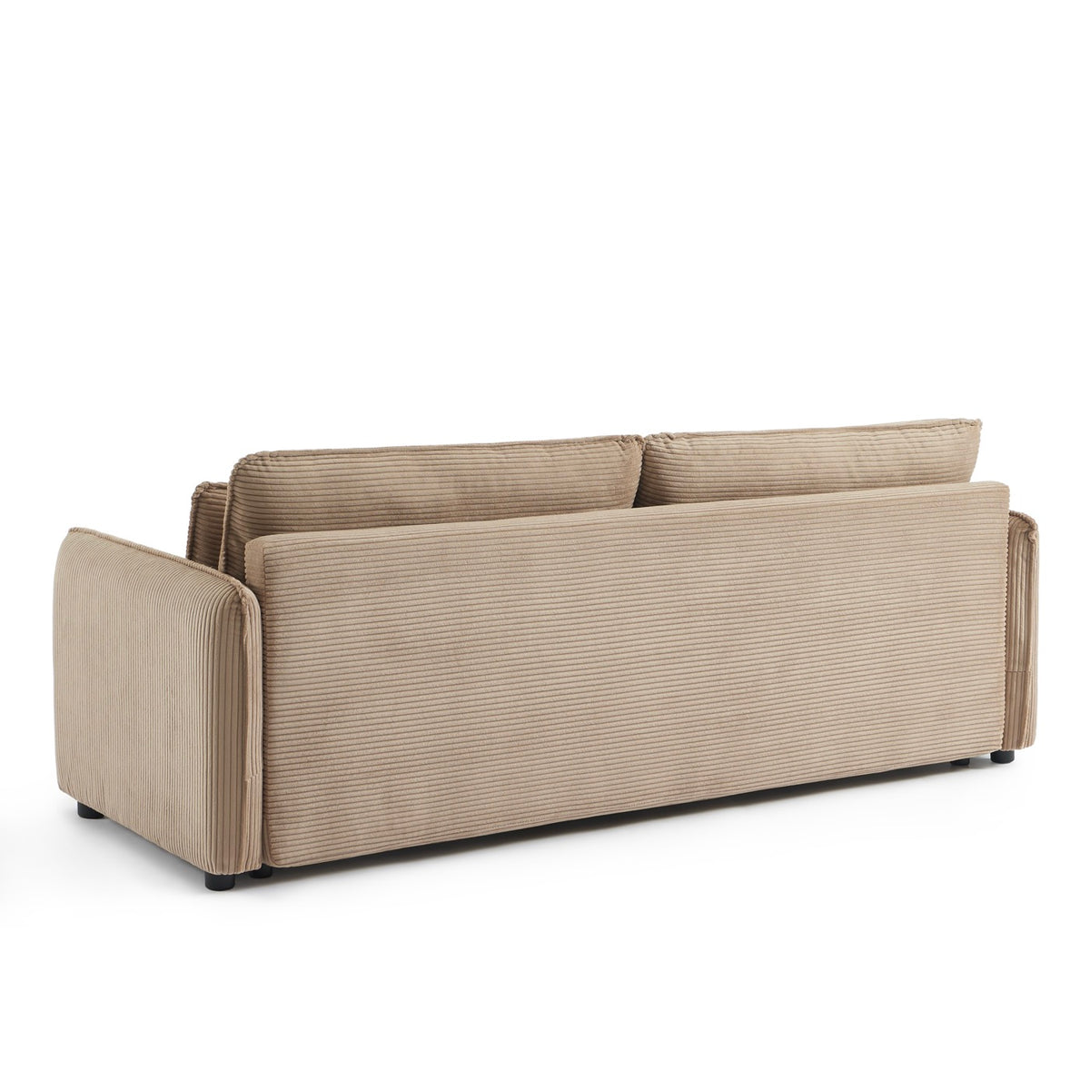Cibola – Sofa prosta z funkcją spania 3-osobowa – Sztruks taupe