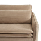 Cibola – Sofa prosta z funkcją spania 3-osobowa – Sztruks taupe