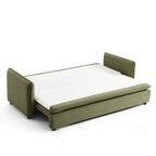 Cibola - Canapé Droit Convertible 3 Places - Velours Côtelé Vert