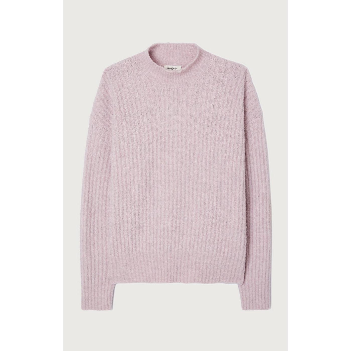 Pull Col Montant - Baby Lilas Chine - Femme