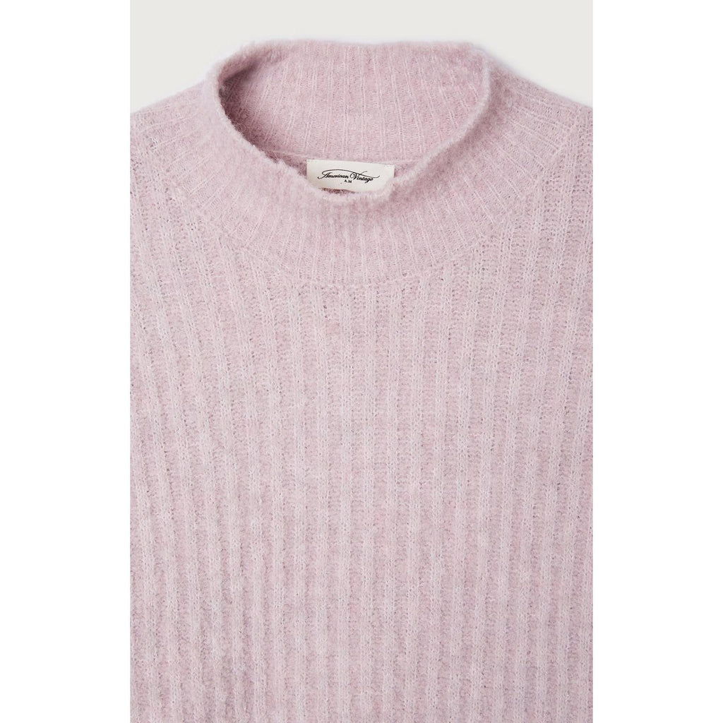 Pull Col Montant - Baby Lilas Chine - Femme
