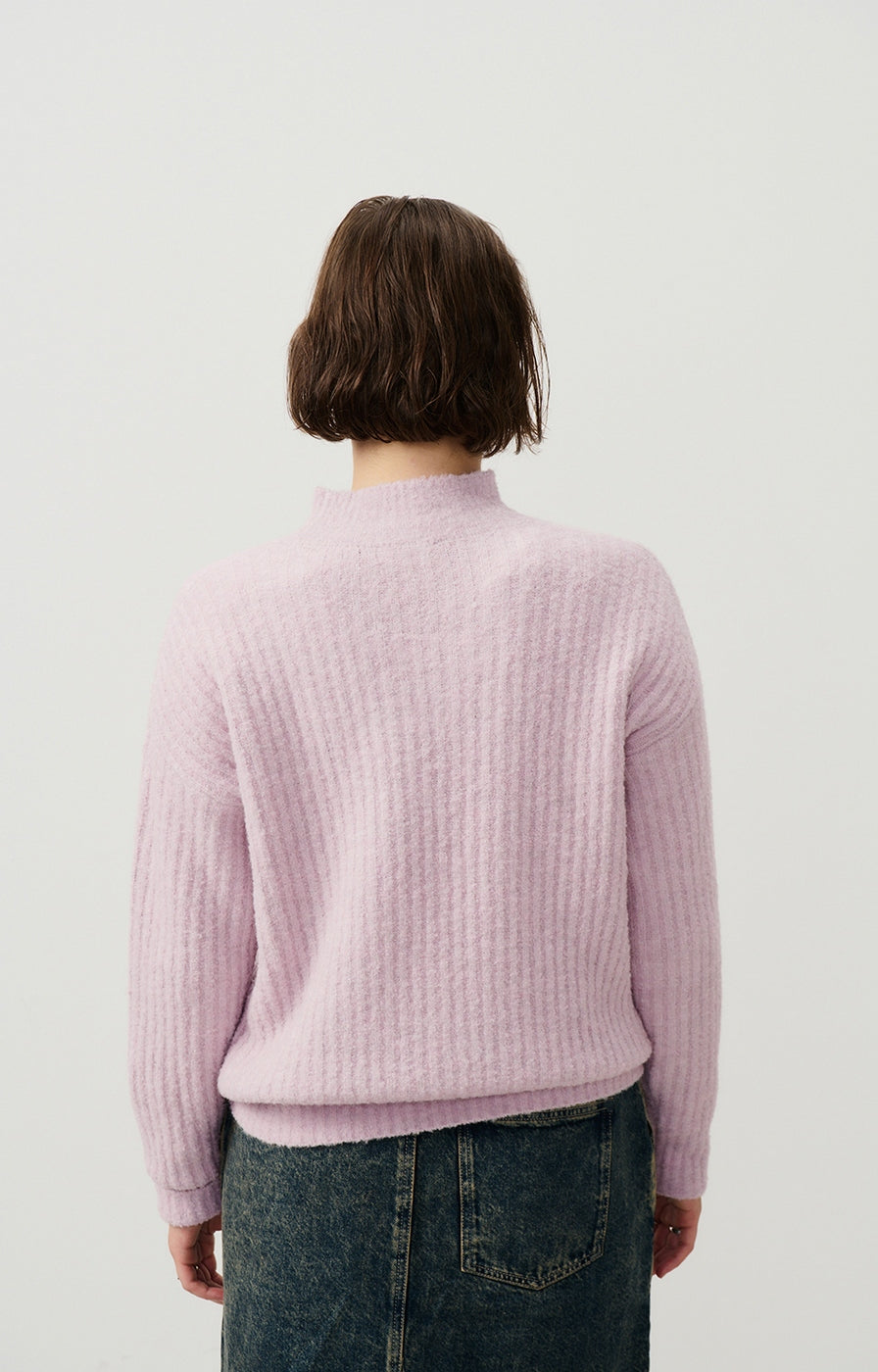 Pull Col Montant - Baby Lilas Chine - Femme