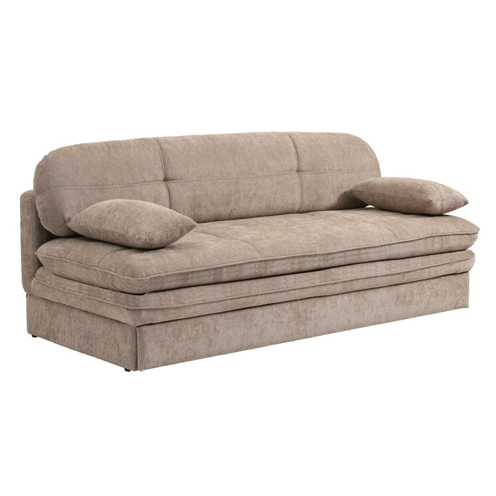 Cila – Schlafsofa 3-Sitzer – Brauner Stoff