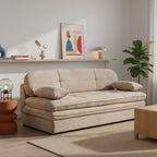 Cila – Schlafsofa 3-Sitzer – Brauner Stoff