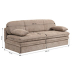 Cila – Schlafsofa 3-Sitzer – Brauner Stoff