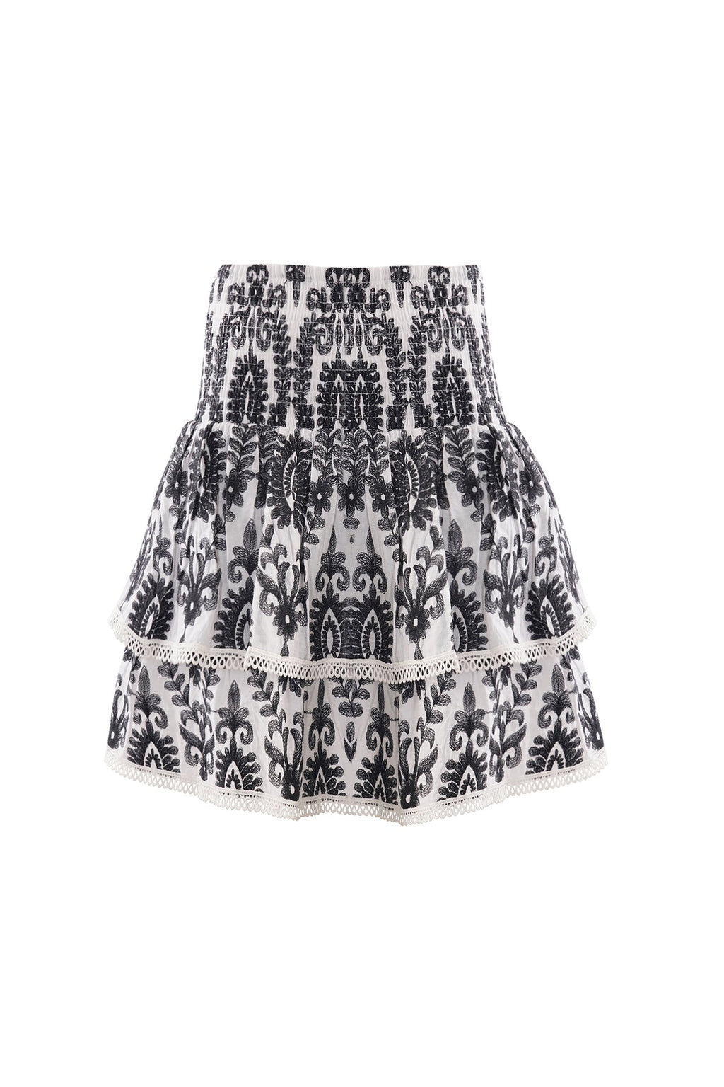 Paulina Skirt - Black Embroidery