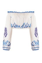 Top Rosa - Blue Palm Tree