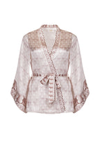 Kimono Dalia - Pavo Real Blanco
