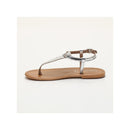 Calank - Sandales Imprime Animal Pedernera - Argent