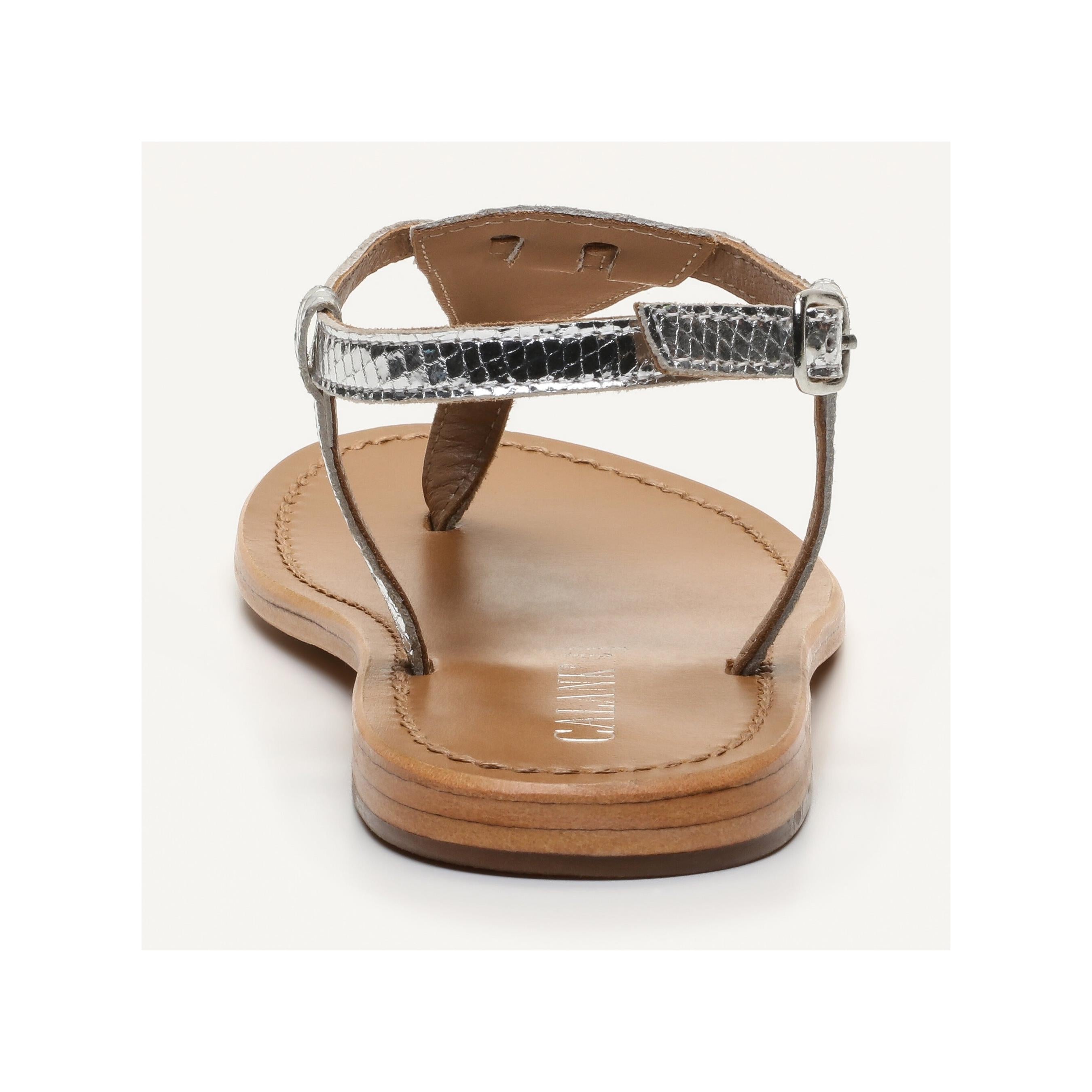 Calank - Animal Print Pedernera Sandals - Silver