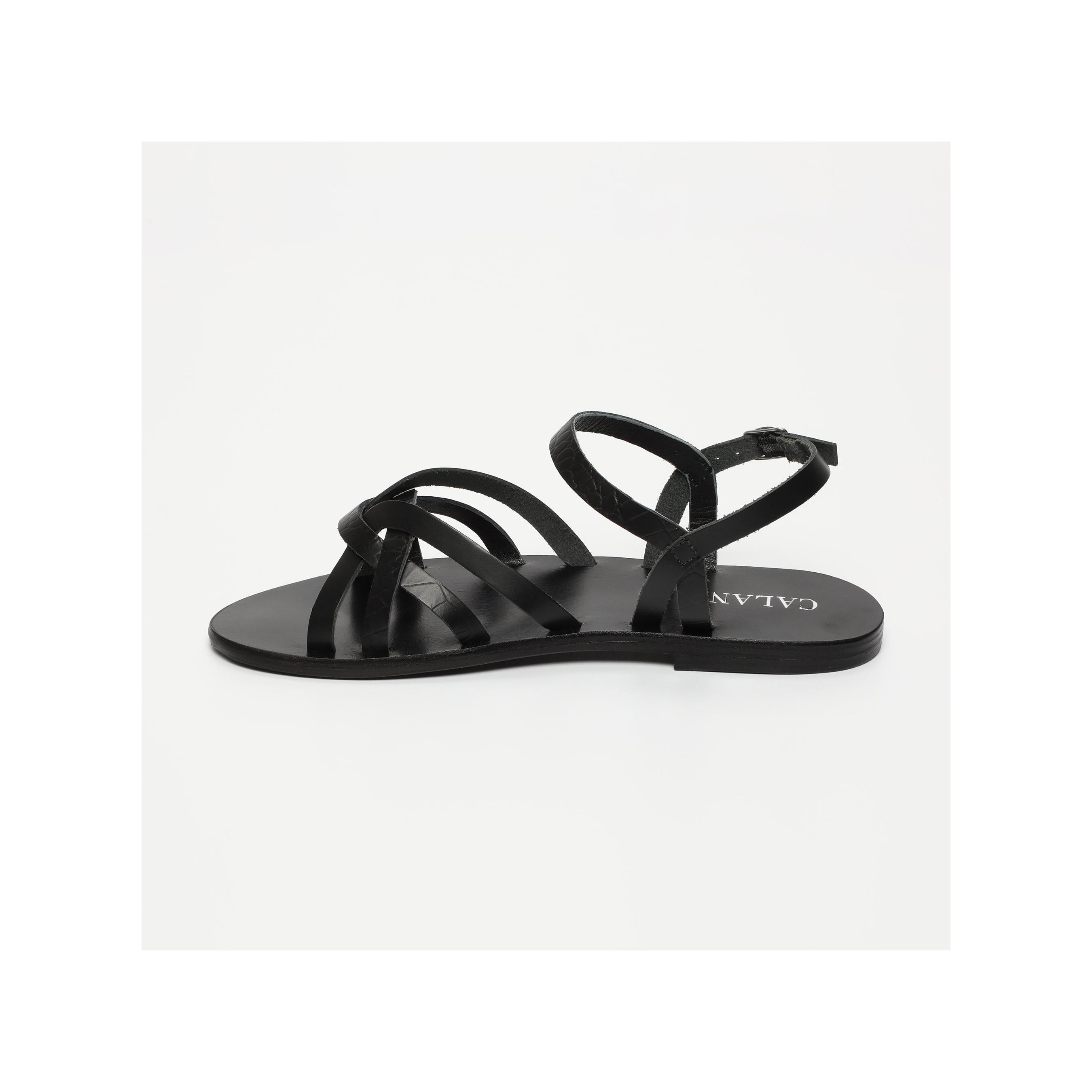 Sandales Imprime Animal - Quinn - Noir