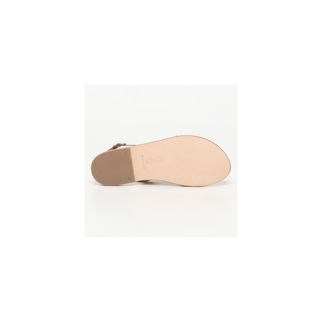 Funes Sandals - Light Gold Croco