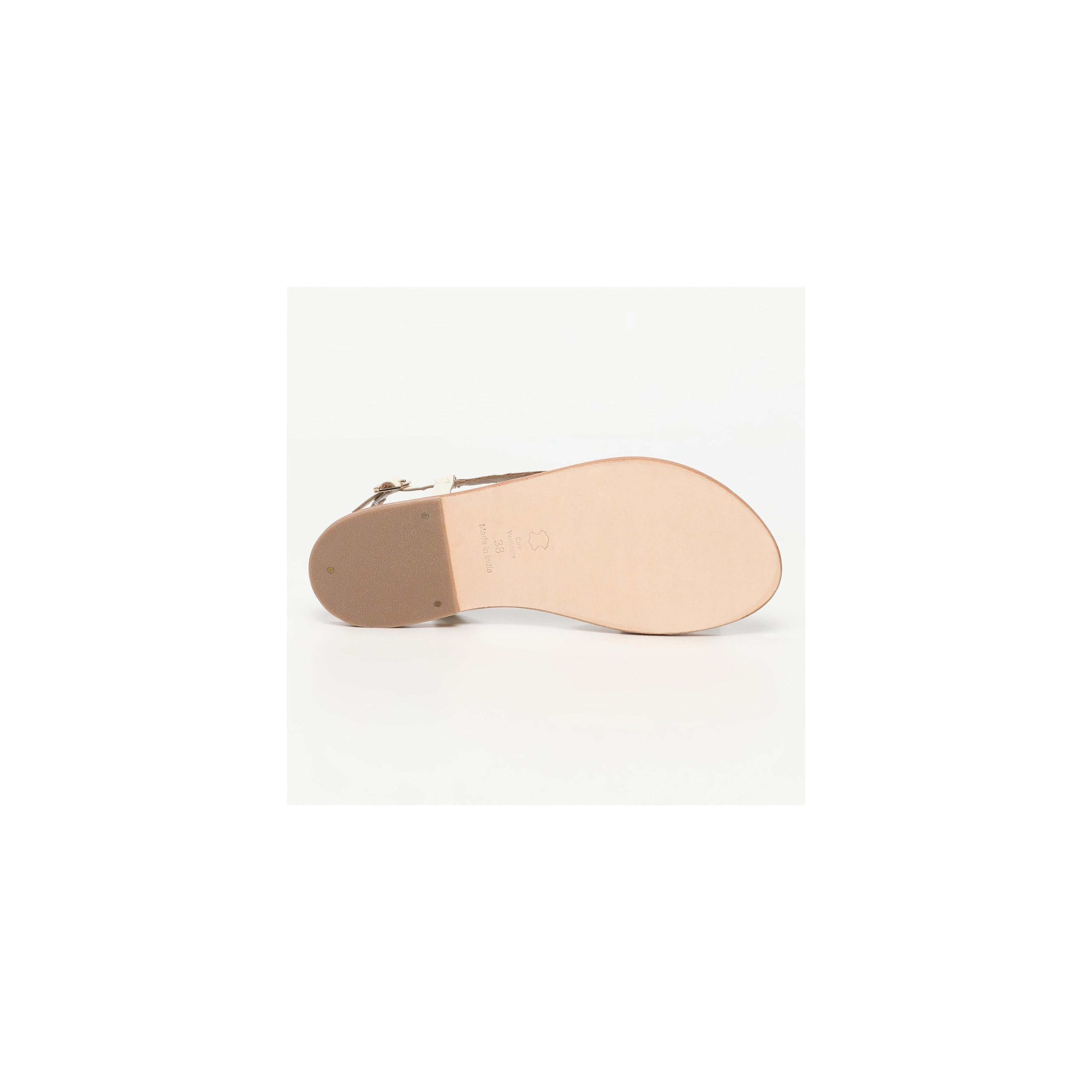 Flo Sandals - White Croco