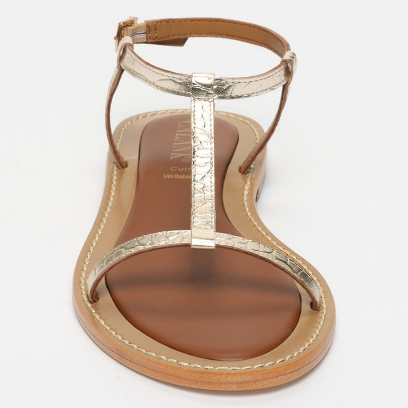 Sandales Taliana - Croco Or Clair