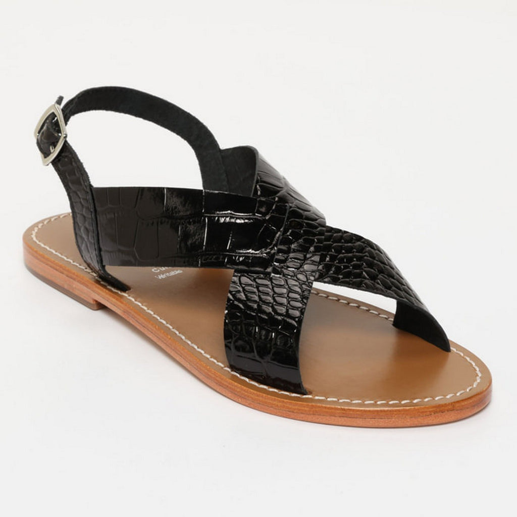 Sandales Ipanema - Noir Vernis Croco