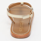 Sandales Praca - Ivoire Croco