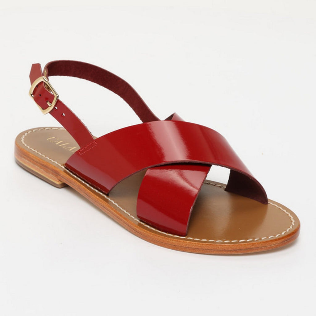 Sandales Funes - Cerise Vernis