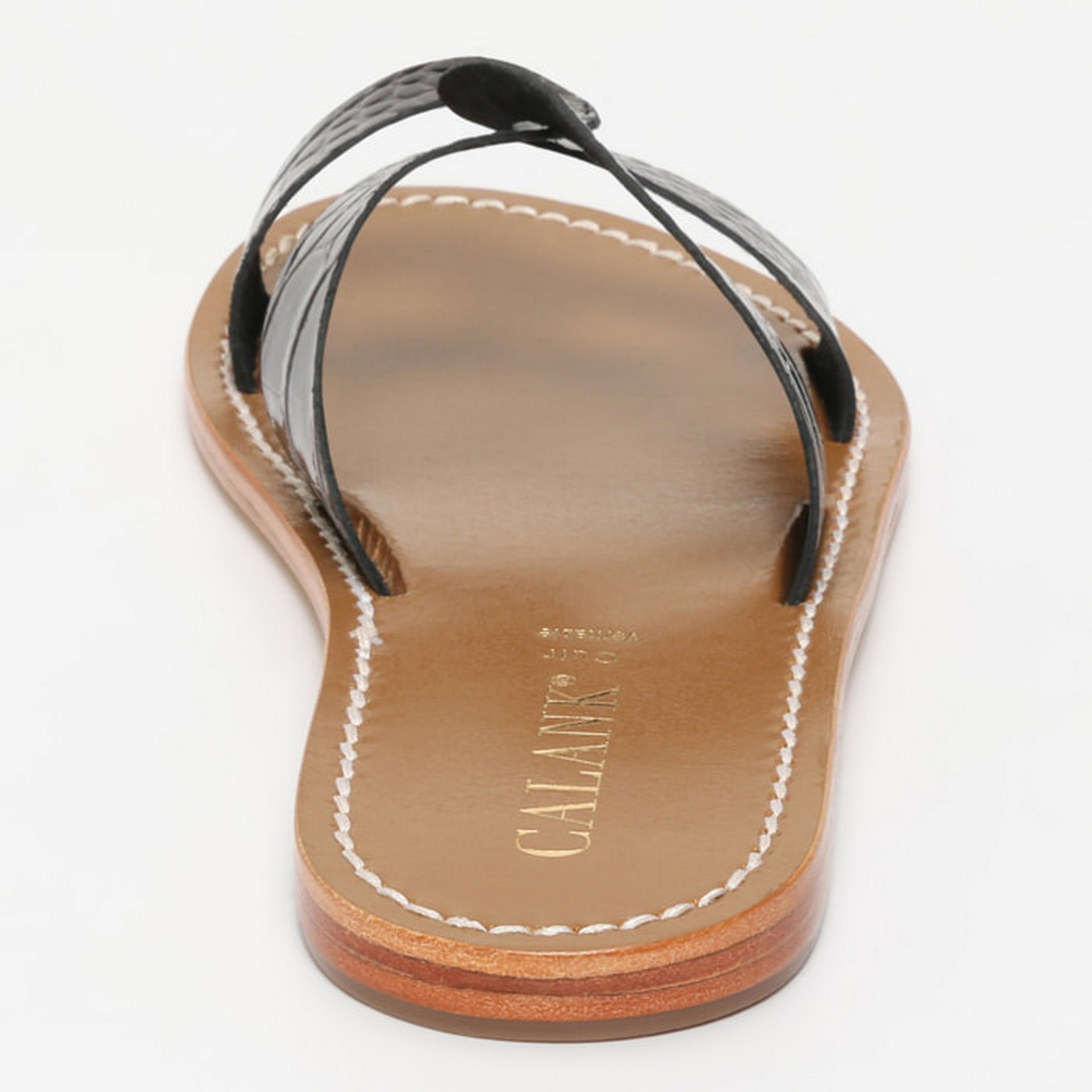 Sandales Ruby - Noir Vernis Croco