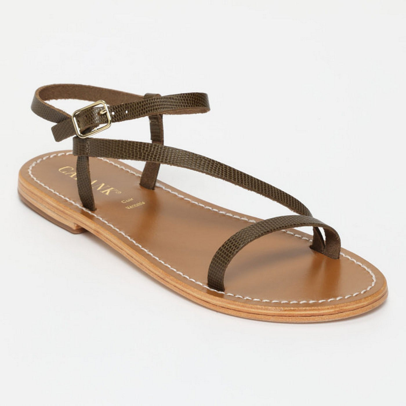 Sandales Aarathi - Kaki Lézard