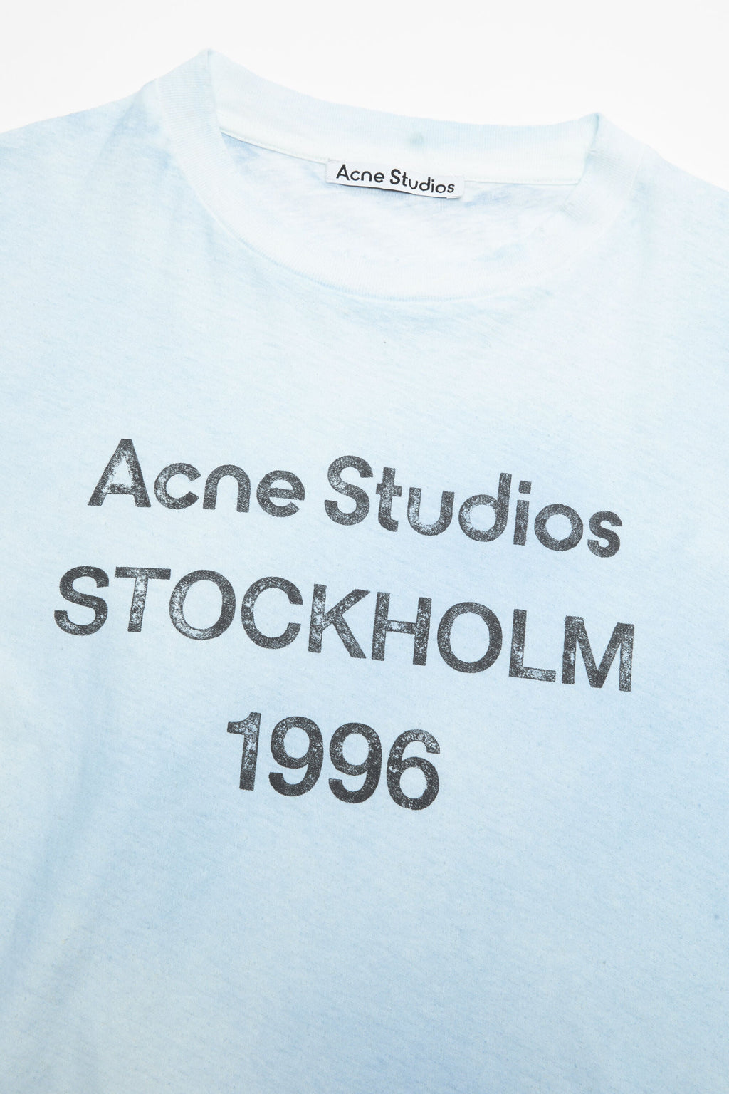 Camiseta Sprayed Logo – Acne Studios – Azul