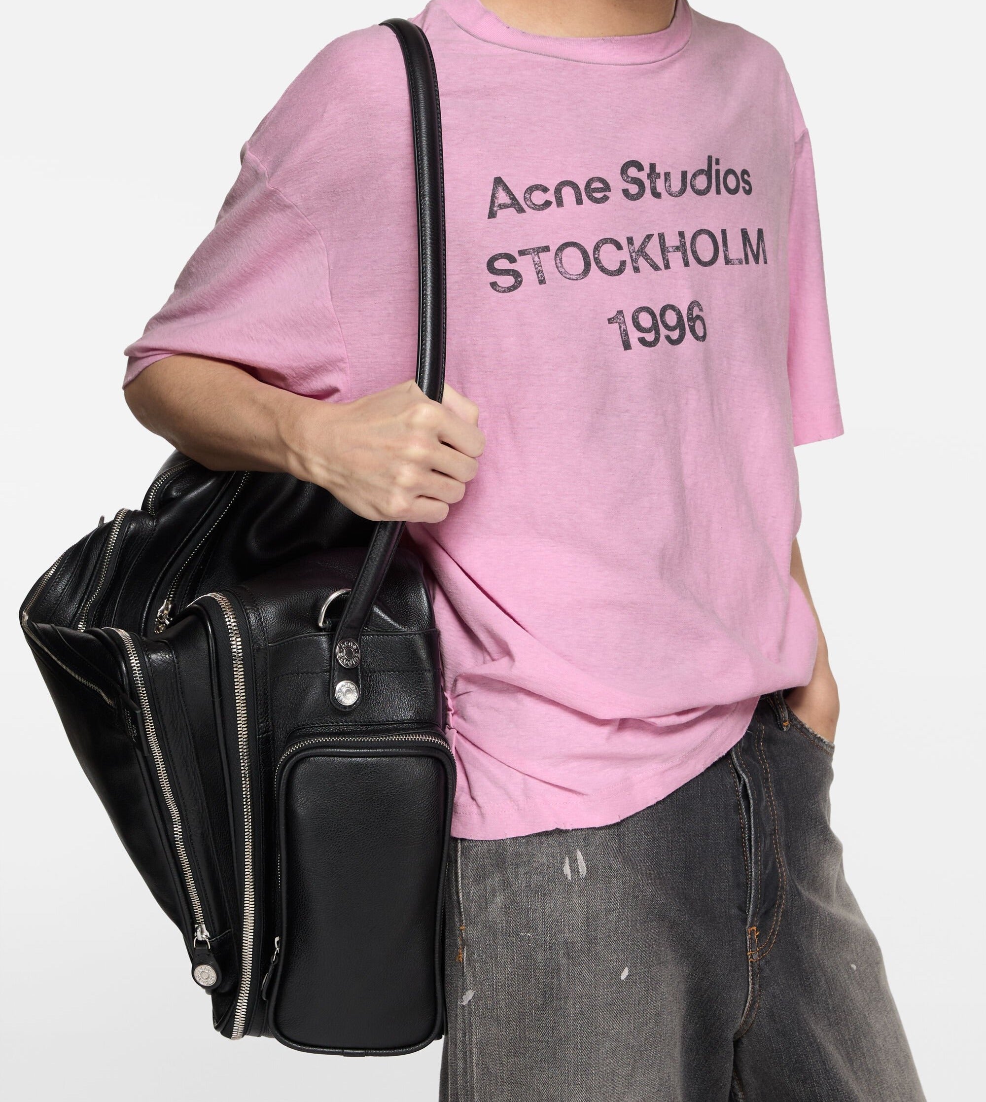 Acne Studios - Sprayed Logo T-Shirt – Candy Pink