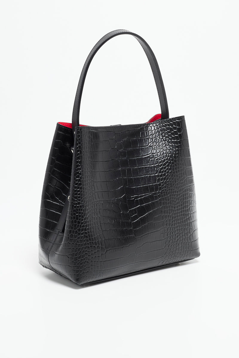 Torebka Lola Crocos - Czarna