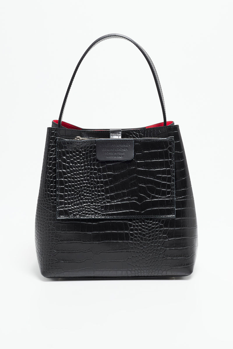 Torebka Lola Crocos - Czarna