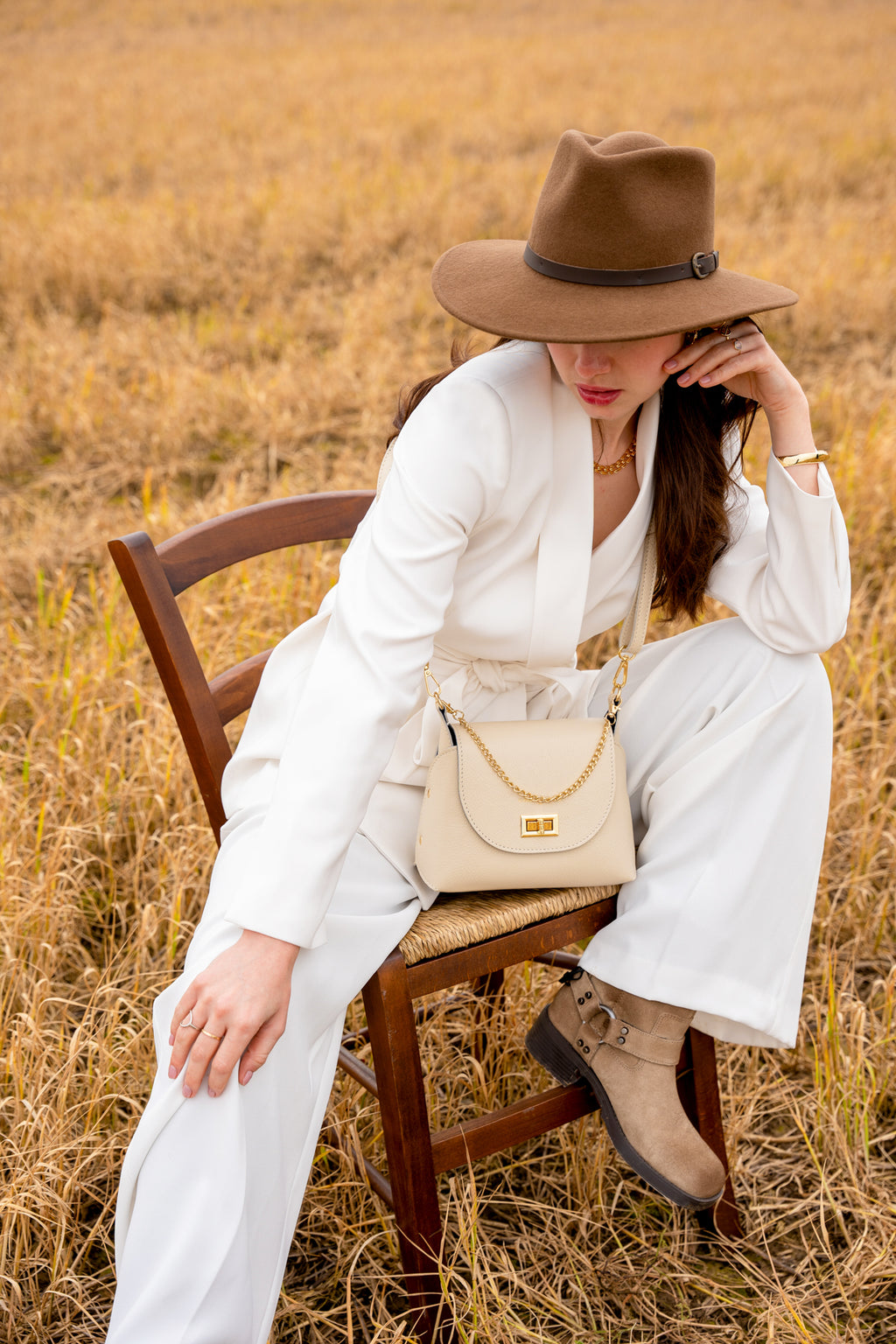 Bolso Bandolera Zia - Blanco Roto