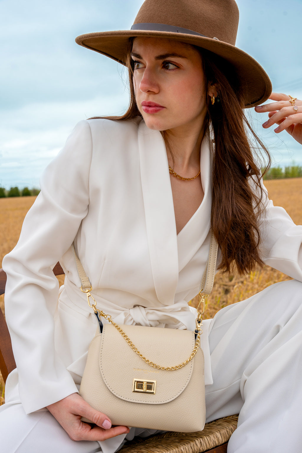 Bolso Bandolera Zia - Blanco Roto