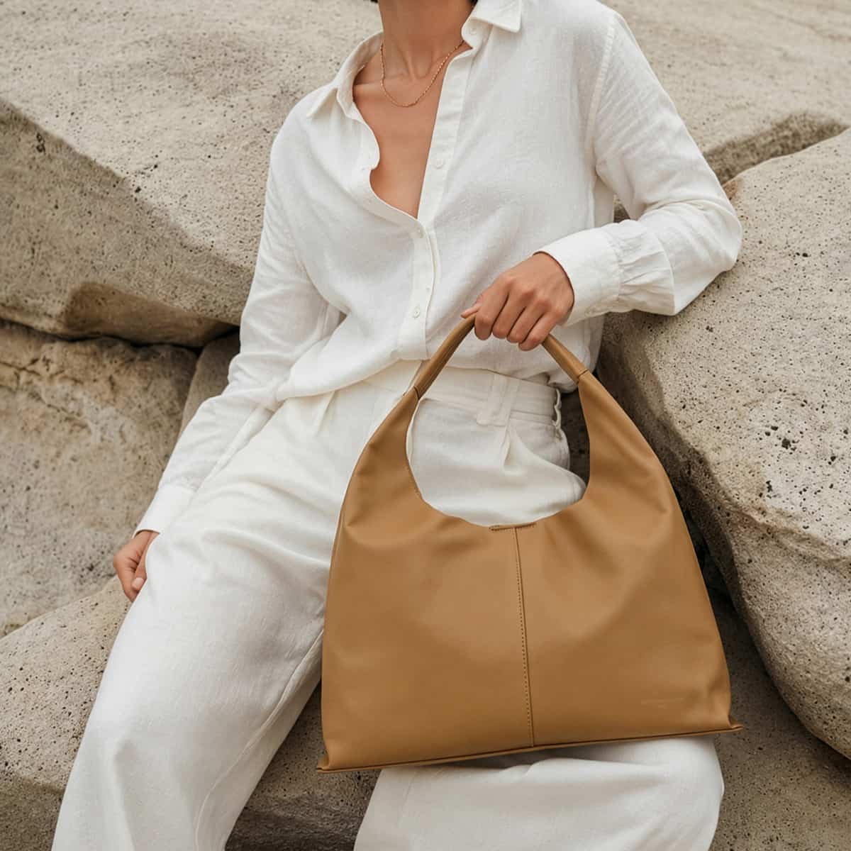 Bolso de Hombro Azia - Taupe