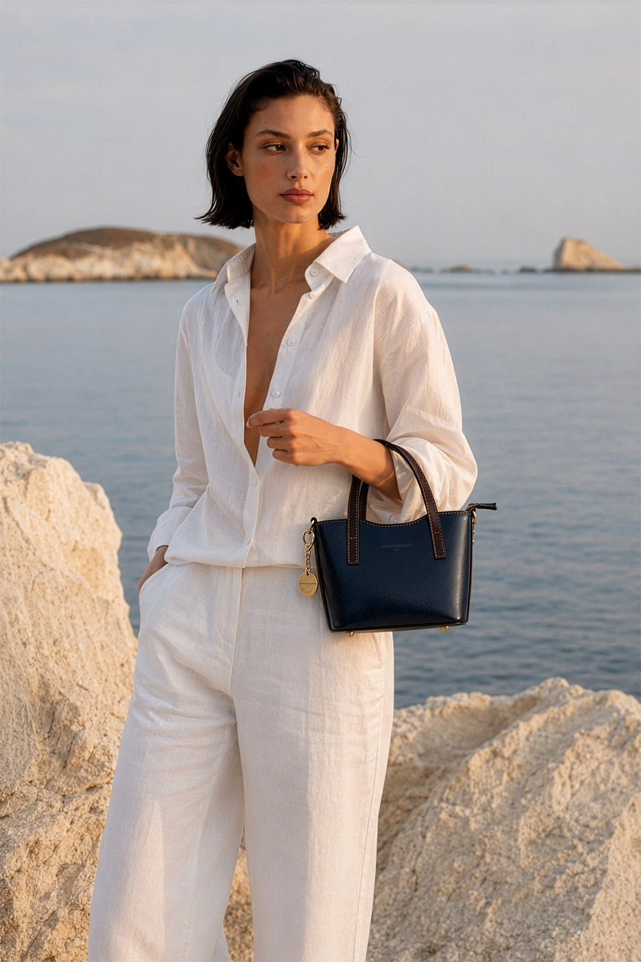 Sac À Main Bailey - Bleu/Moka
