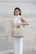 Borsa a Tracolla Capri - Bianco Sporco / Giallo