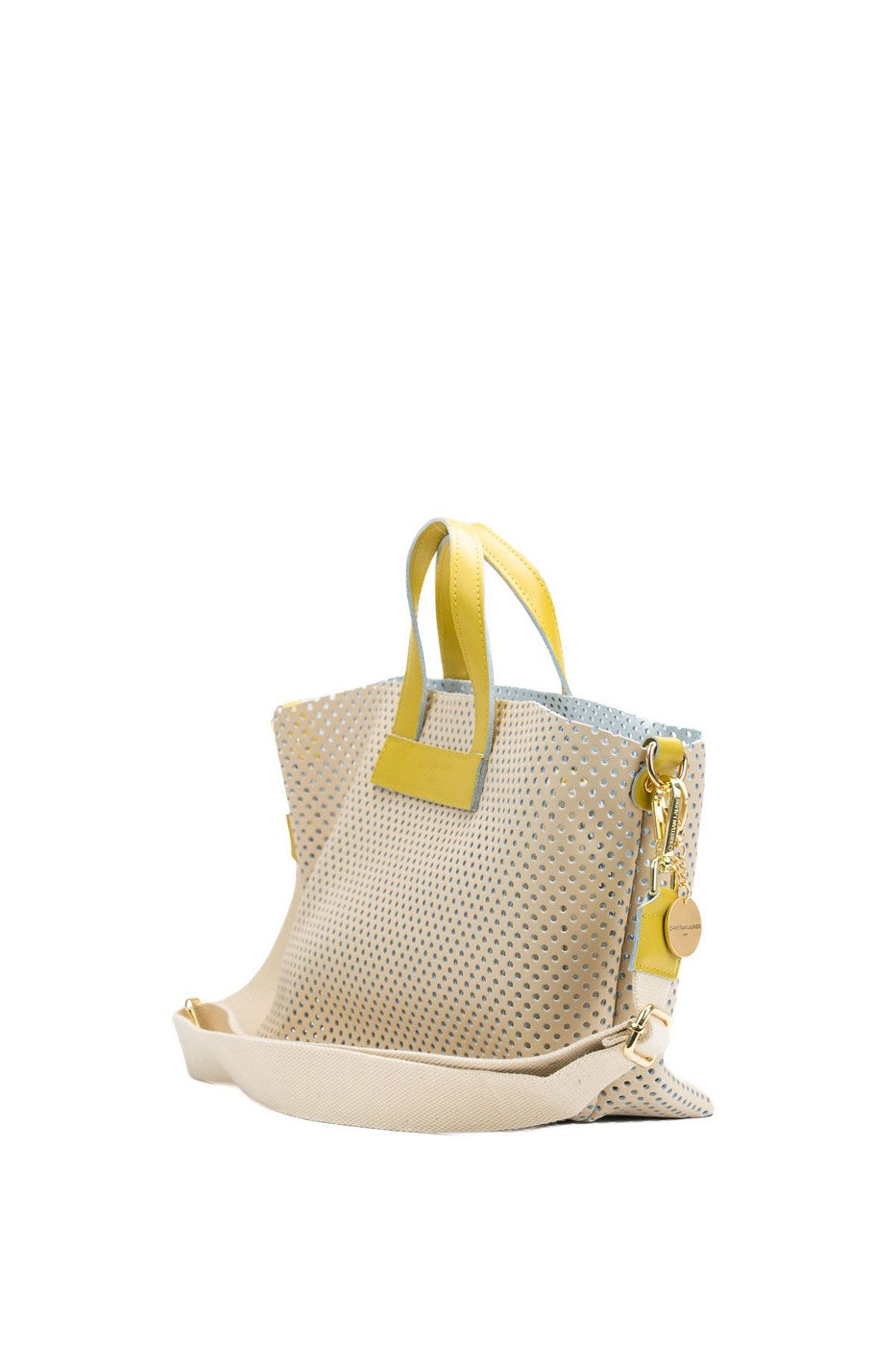 Borsa a Tracolla Capri - Bianco Sporco / Giallo