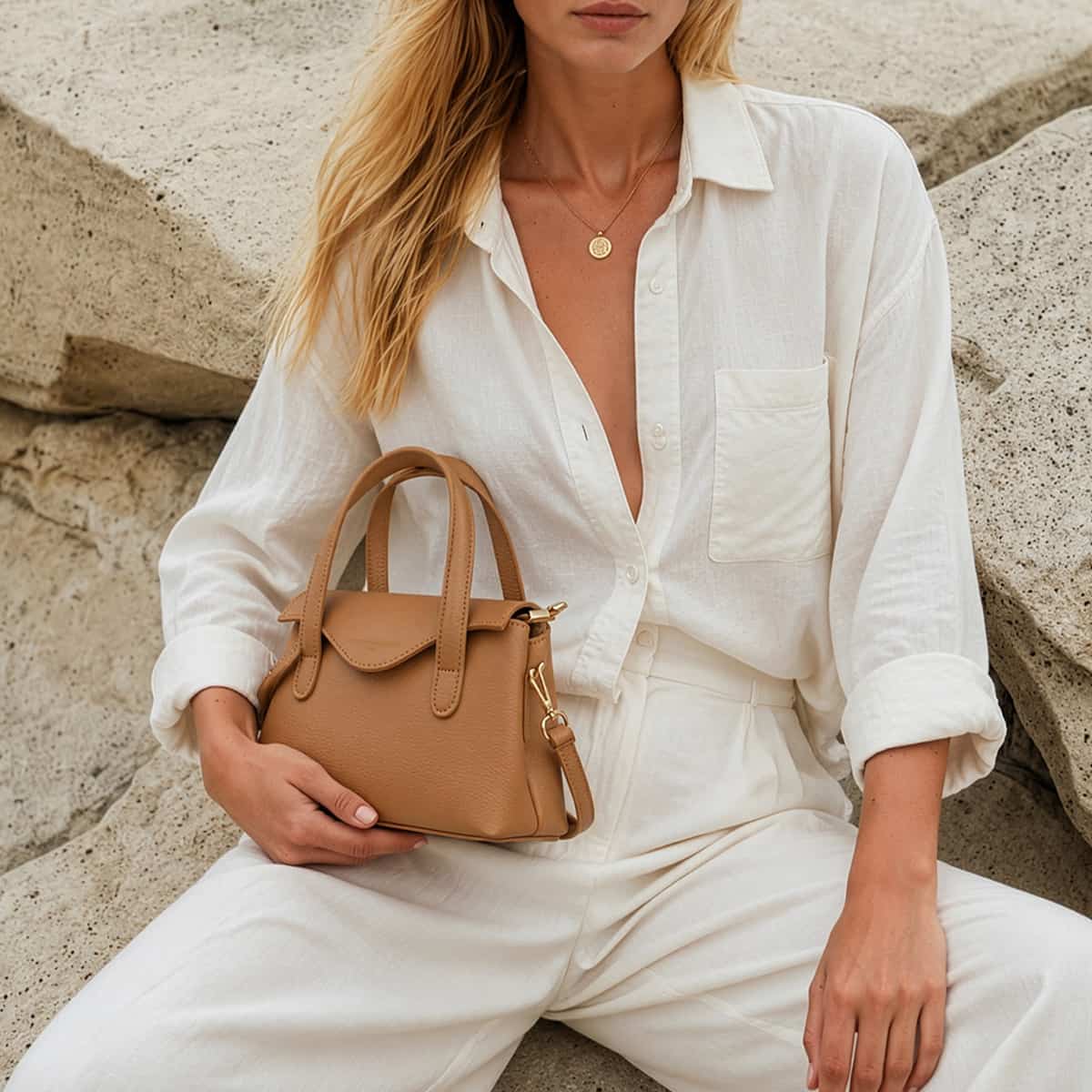 Bolso de Mano Jacie - Camel