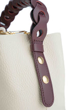 Bolso de Mano Kaia - Blanco Roto/Burdeos