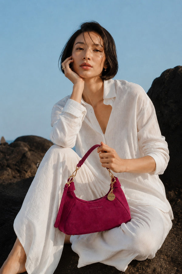 Sac Porte Epaule River - Fuchsia