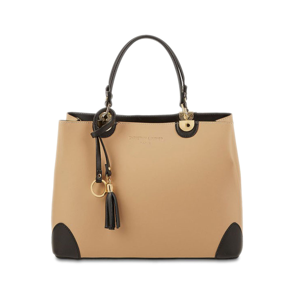 Bolso De Mano Armel - Beige Y Negro