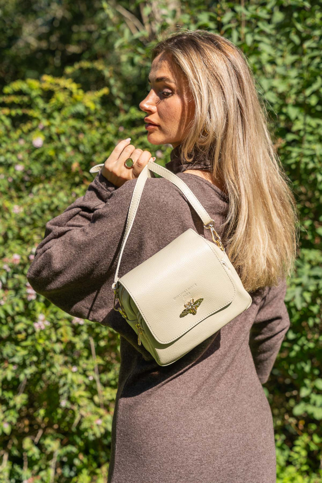 Beeza Skuldertaske - Beige