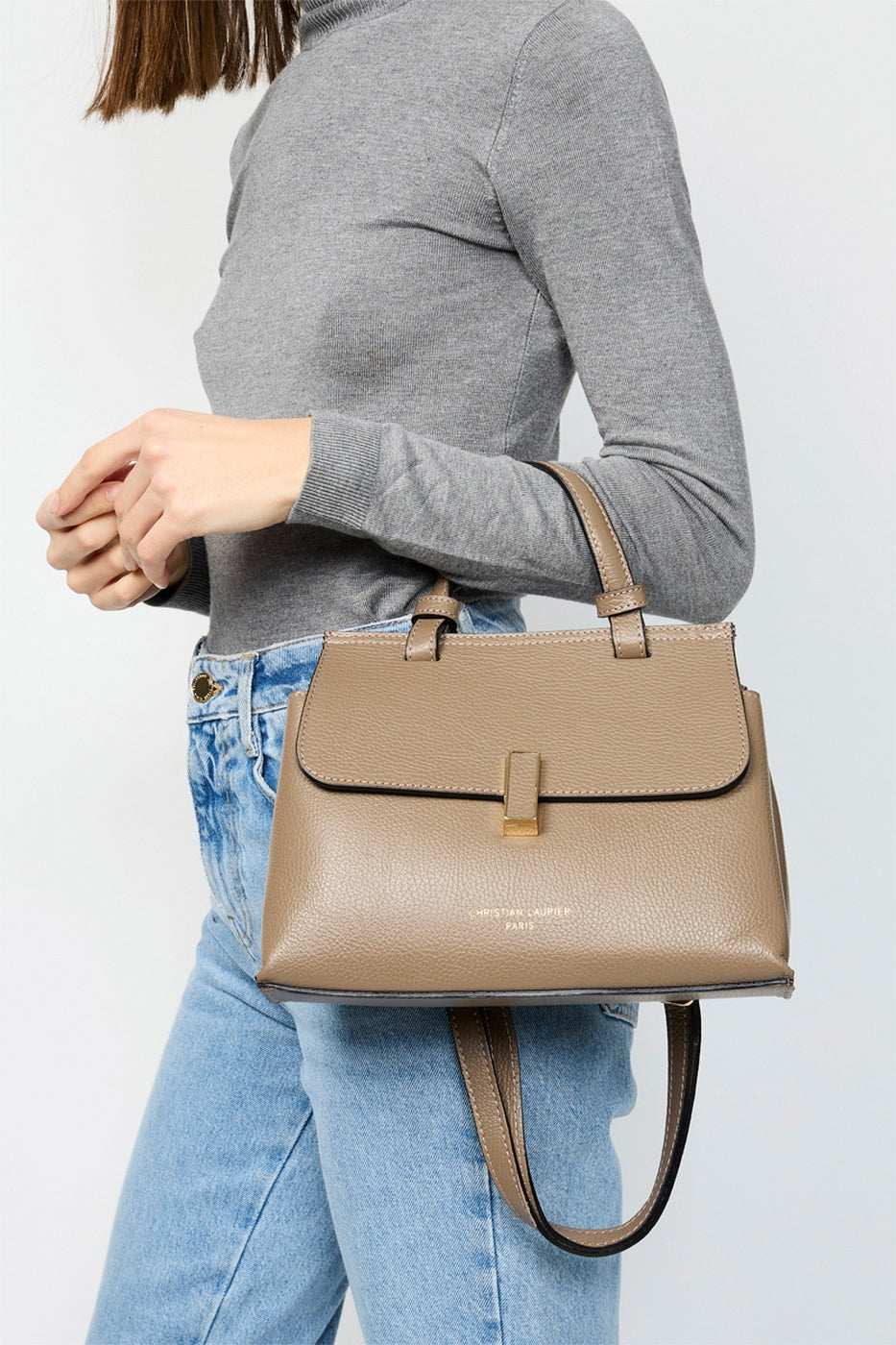 Ciara Skuldertaske - Taupe
