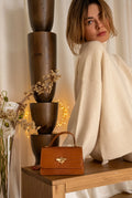 Lily Croco Handbag - Camel